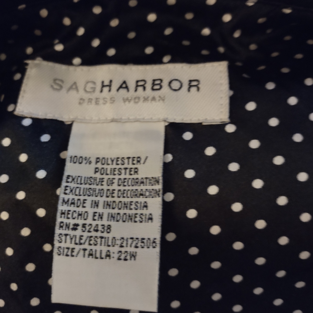2 piece Jacket & skirt Sag Harbor 22W Black/ White - Picture 4 of 5